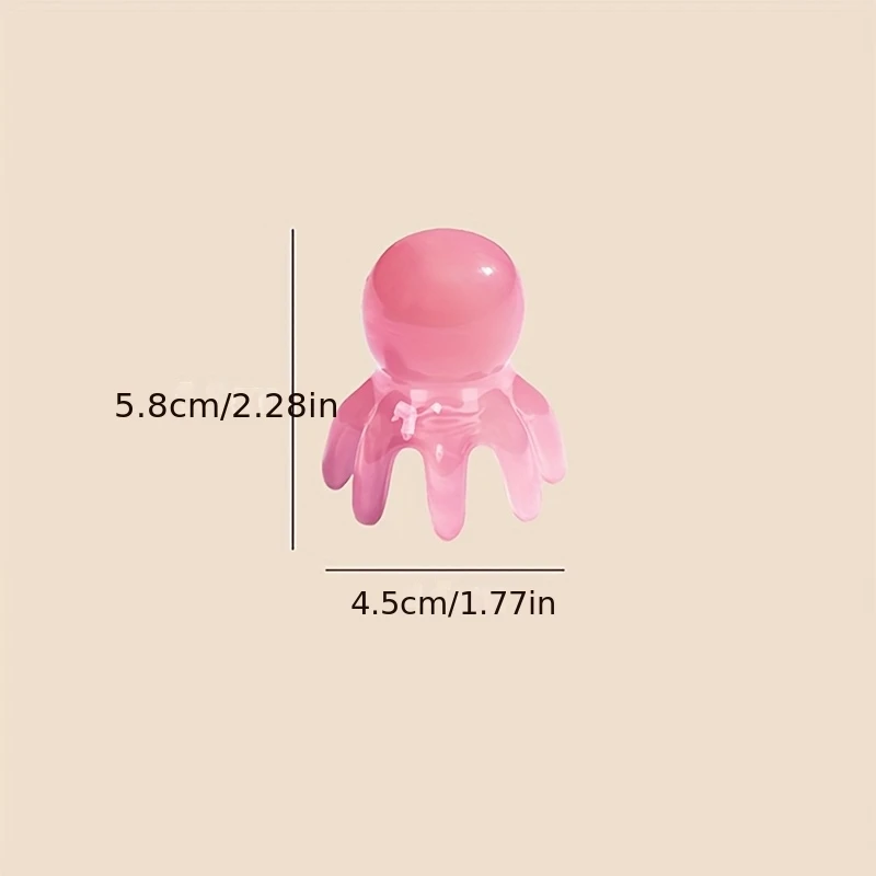 1pcs Octopus Massage Comb, Head Meridian Massager, Scalp Acupoint Head Comb, Portable Octopus-Style Wide-Tooth Gua Sha Comb