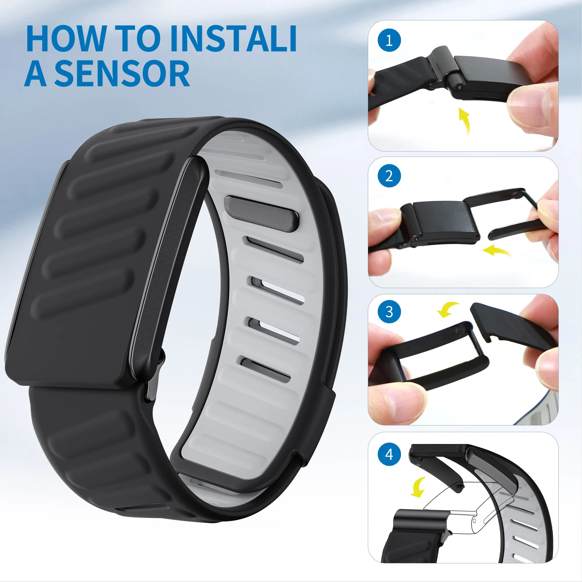 2025 Neues Fitness-Tracking-Armband, Soft-Touch-Silikon-Armband, verstellbares, atmungsaktives Band, Ersatzarmband für Whoop 4.0