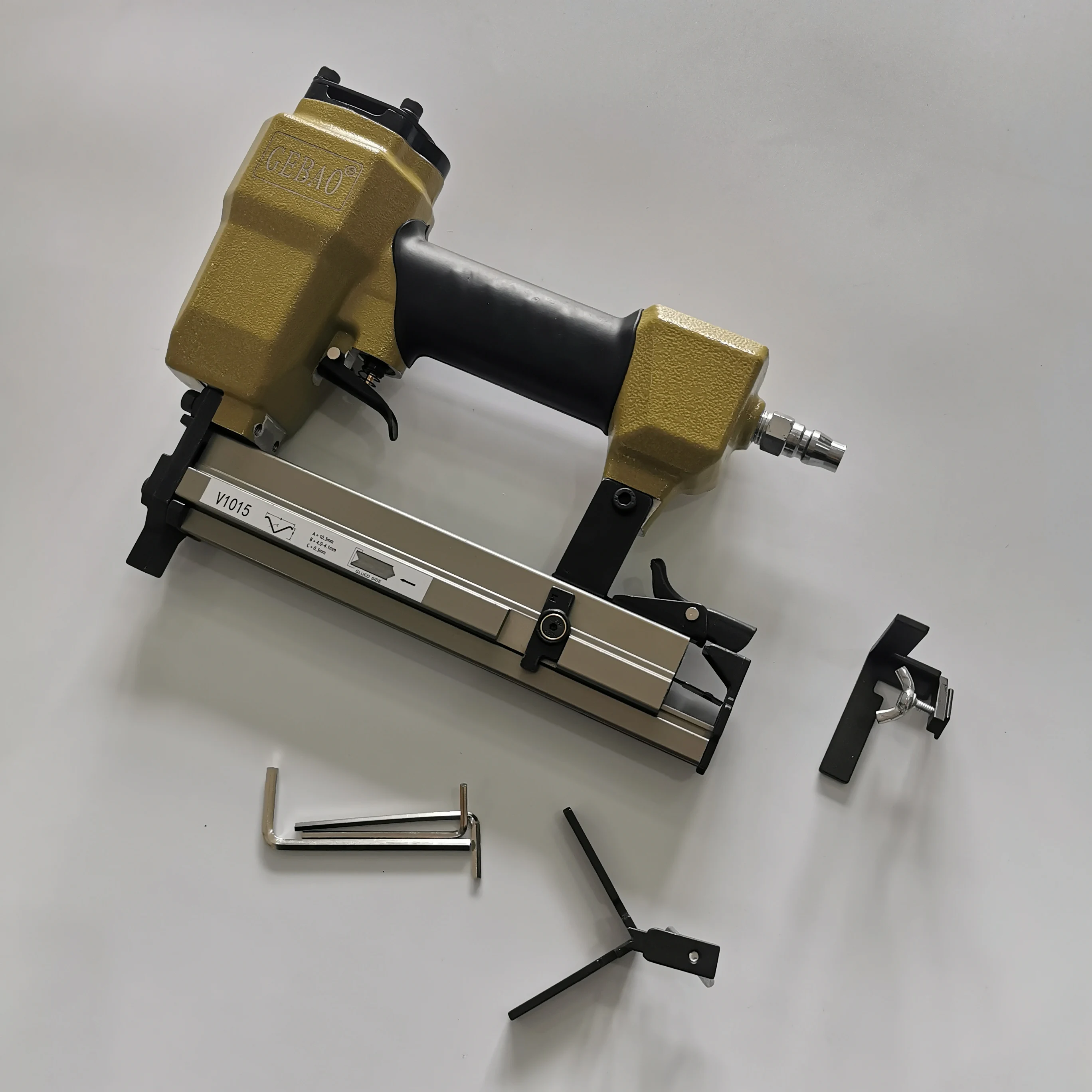 Pneumatic V-Nailer V1015 | Picture Frame Joining Gun Air Powered V Nailer Tool for Woodworking