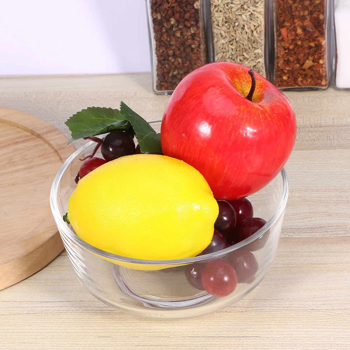 

1Pcs 4.5 Inch Clear Lead Free Glass Bowl Multi Purpose Serving Bowl for Salad Fruit Dessert Hot Dishes Everyday Use
