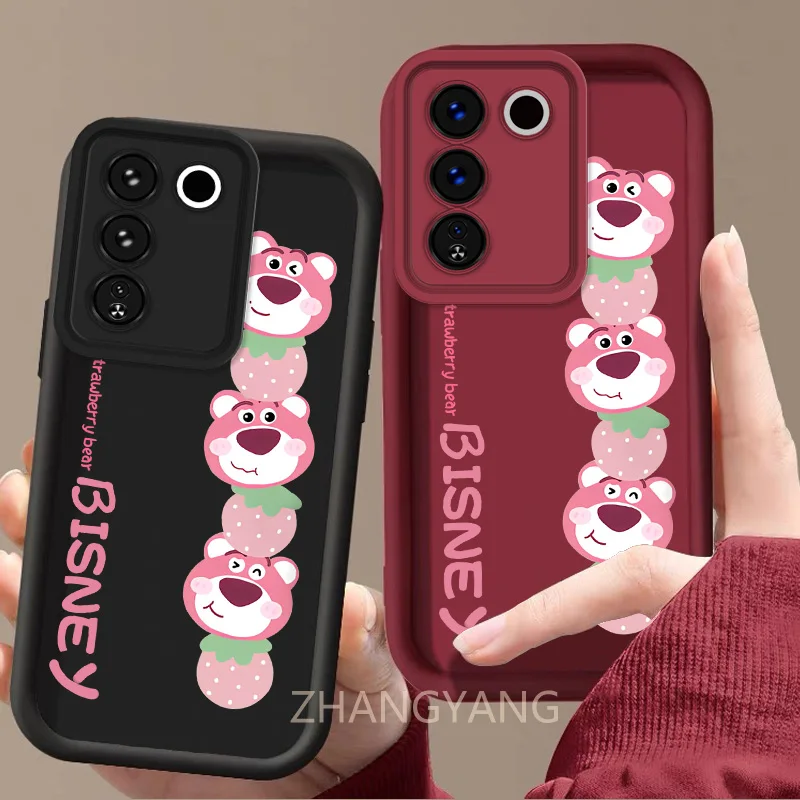 Case For VIVO V27 vivo V27E vivo V27 PRO Cute cartoon bear phone case with silicone TPU soft case anti drop and shockproof phone