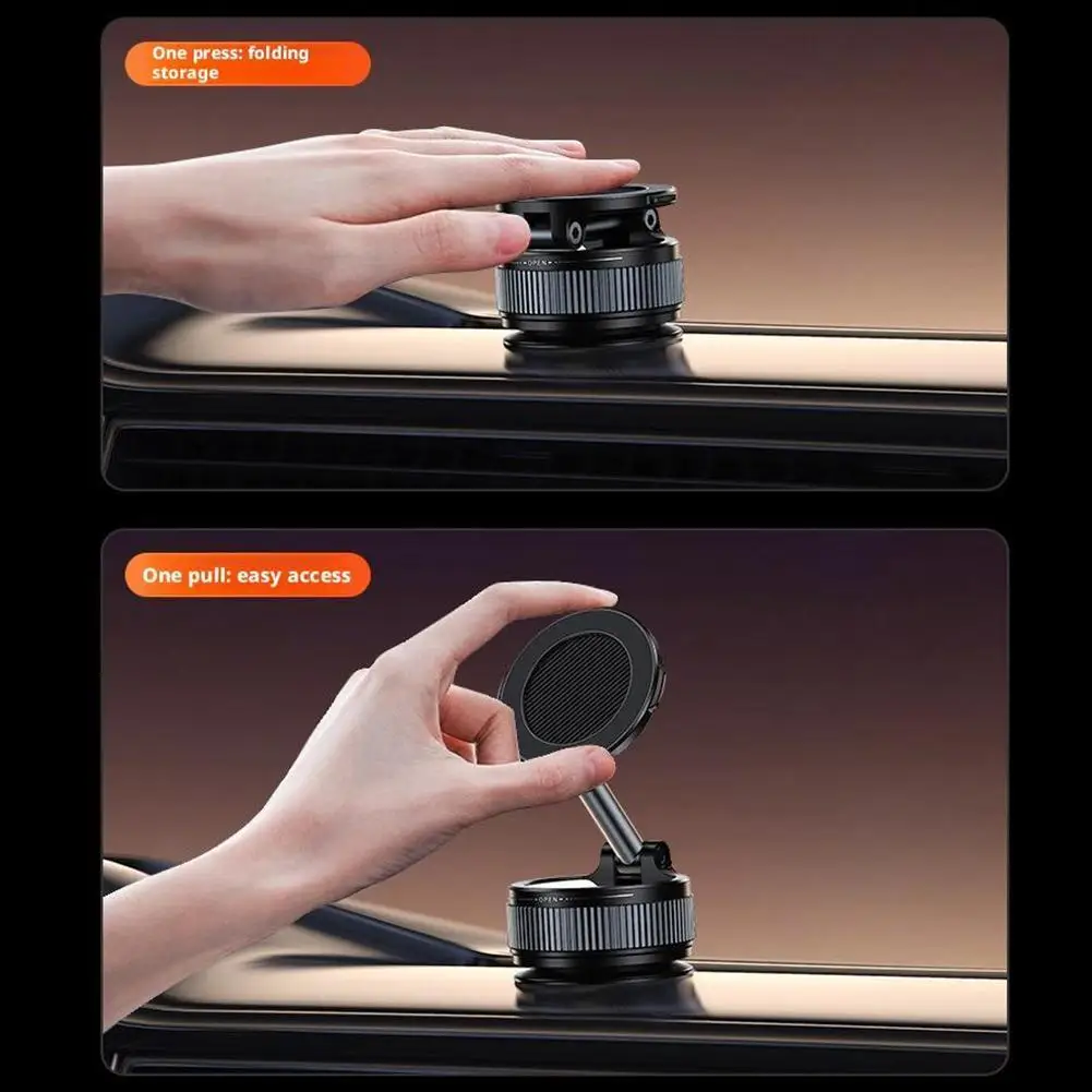 360° Rotating Magnetic Car Phone Holder Foldable Vacuum Suction Mount With Ultra Strong Adsorption For All Smartphones New