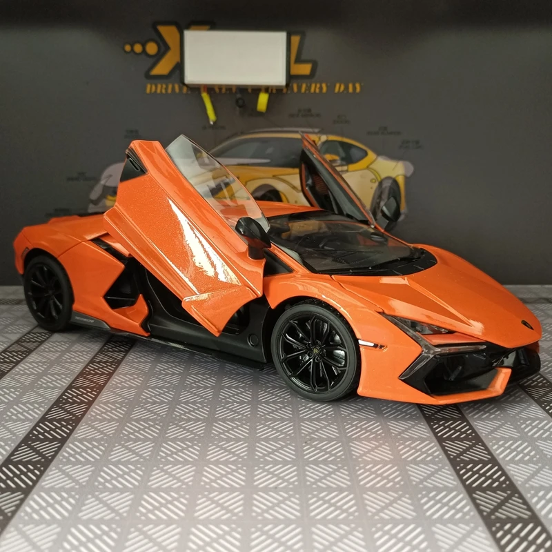 Modelo de coche de aleación Lamborghini Revuelto de simulación 1:18, puertas y capó de motor, el maletero se puede abrir, regalo de supercoche