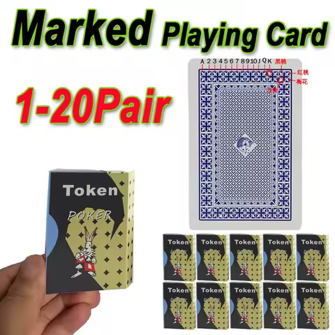 1-20 Pair Hard Find Deck of Cards Secret Marked Poker Cards See Through Playing Cards For Blackjack Bridge Bluffing Texas Poker