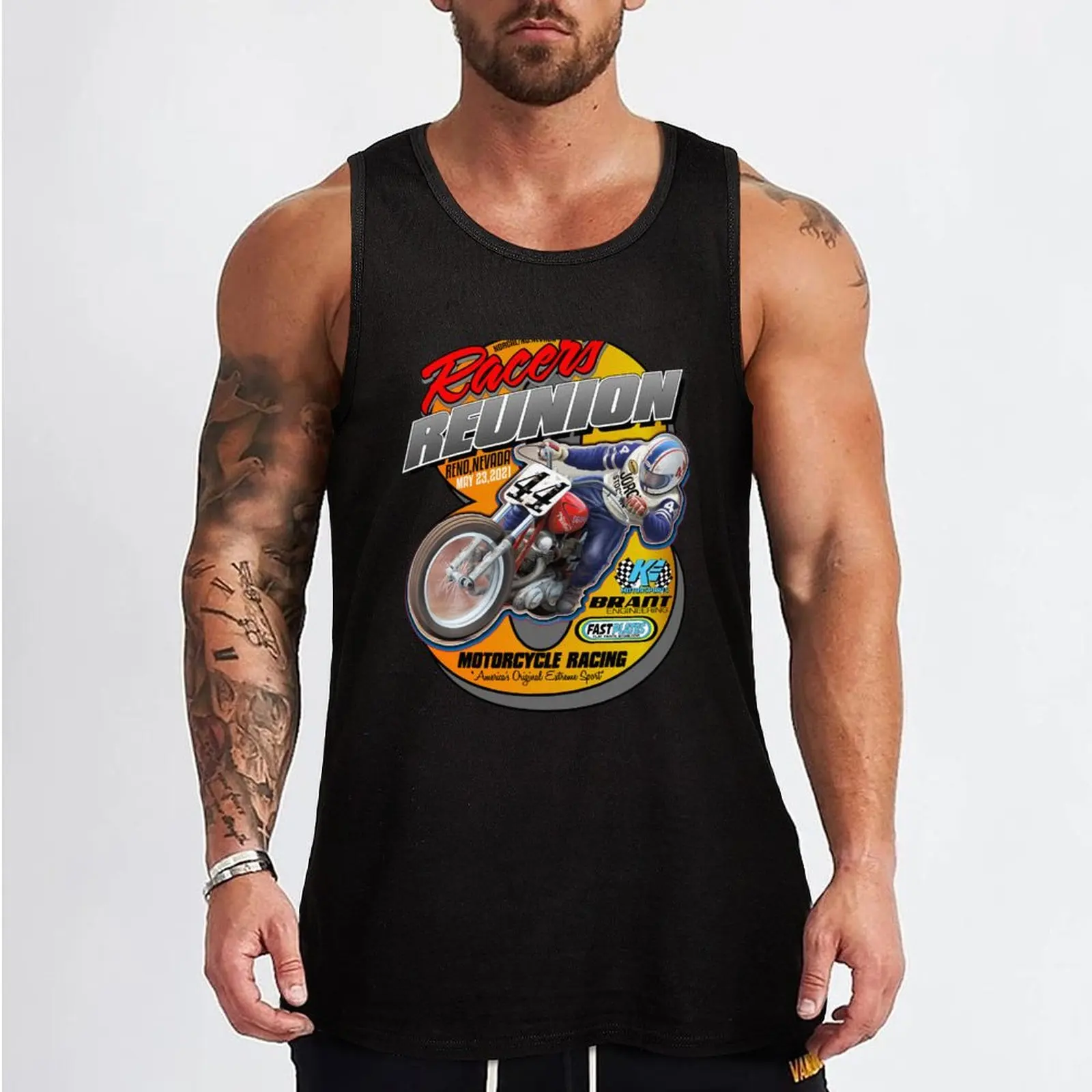 Racers Reunion 2021 Reno Nev Tank Top gym clothing sports t-shirts for men Men's clothing