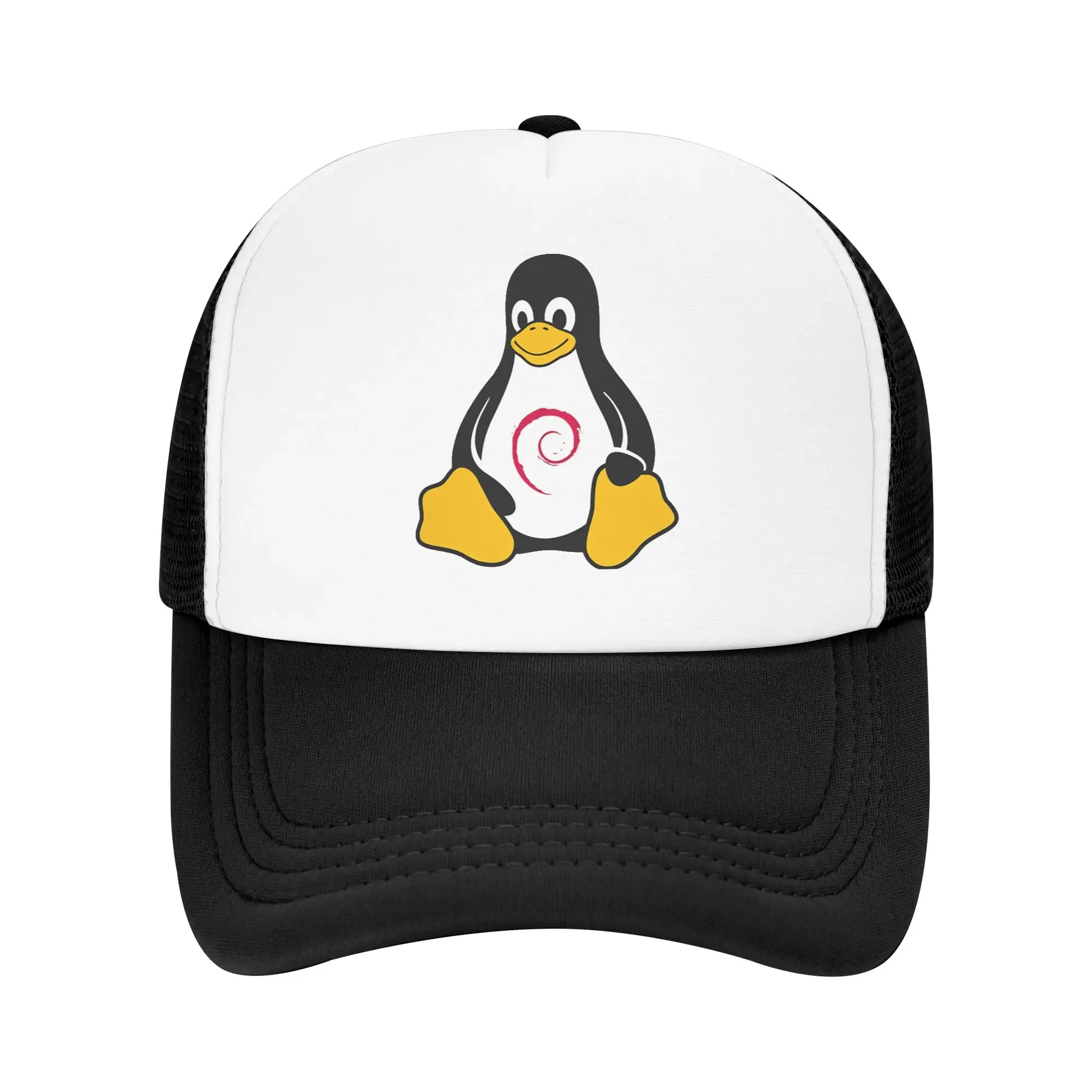 New Mesh Sun Hats Tux Debian,Redhat, Linux Debian  Summer Hip Hop Hats For Men Adult  Fashion Sun-Proof Tennis Skate Baseball Ca