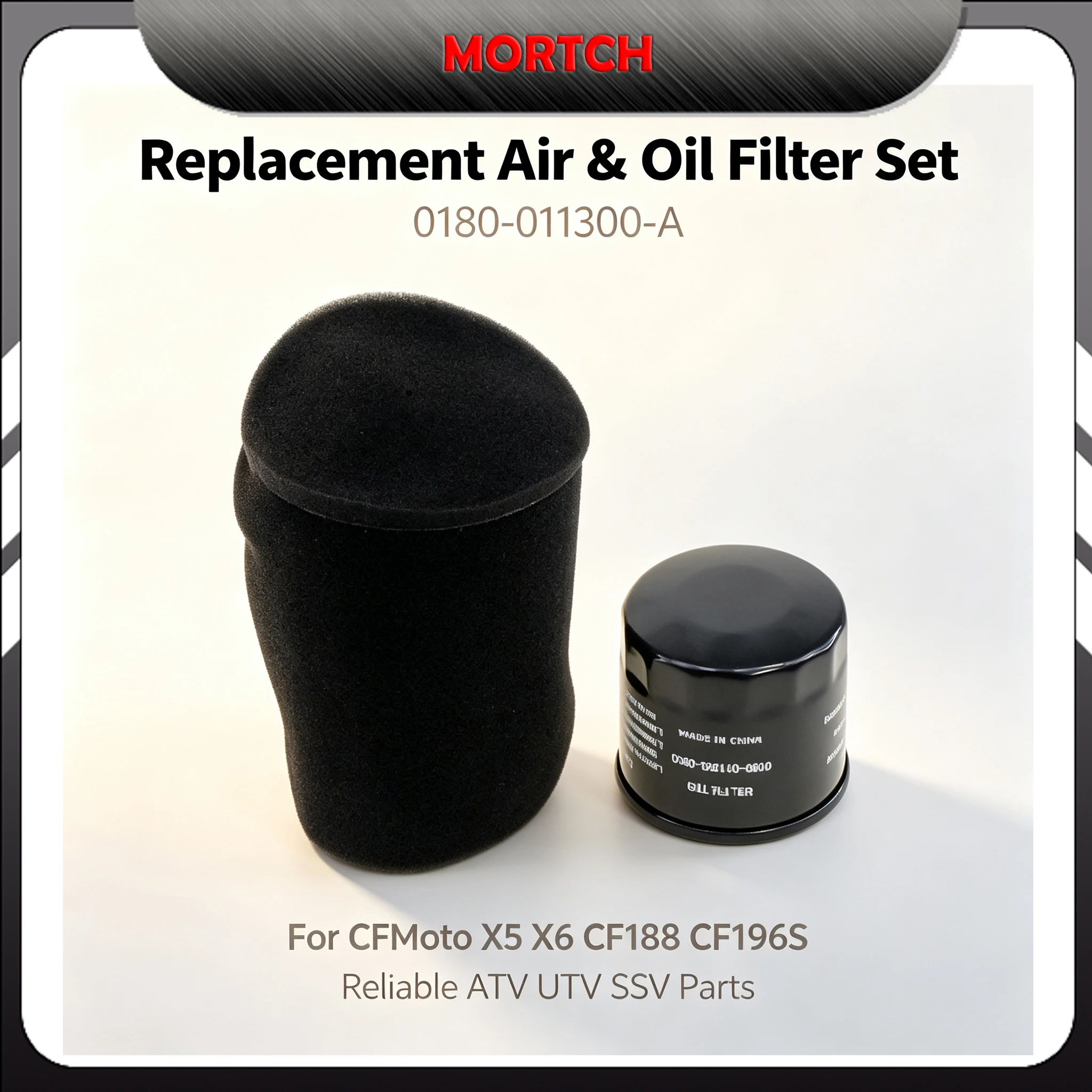 Air Filter Oil Filter Element Set 0180-011300-A Fit CFMoto X5 X6 CF188 CF196S ATV UTV SSV Replacement Filter