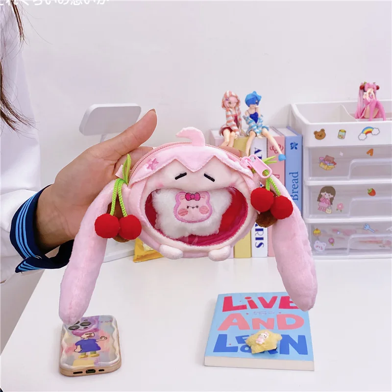 漫画アニメ初音ミクプロジェクト DIVA アーケードピンク小銭入れメッセンジャーバッグかわいいヘッドフォンバッグぬいぐるみ人形ペンダントギフト