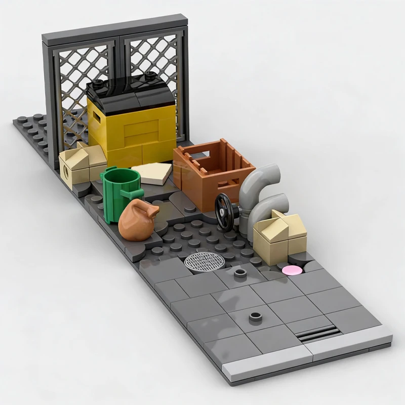 City Street Shop And Alley Architecture Model Custom Building Blocks DIY Assembly Educational Toy Popular Gift For Collectors