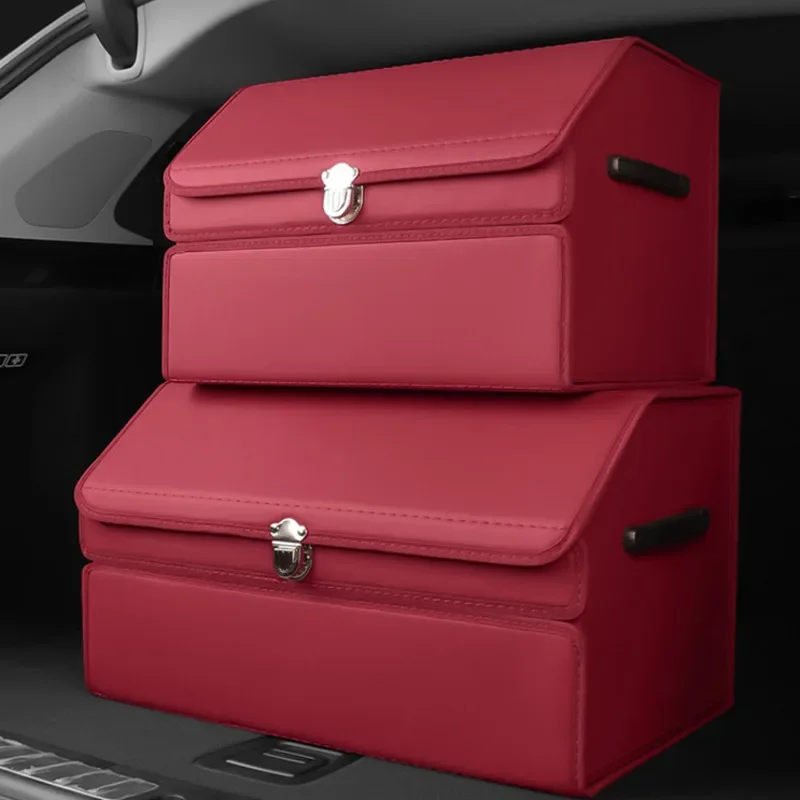 Car Trunk Organizer Box Anti-Scratch Wear-Resistant Folding Female Shoe Box Large Capacity Grid Things Storage Boxes