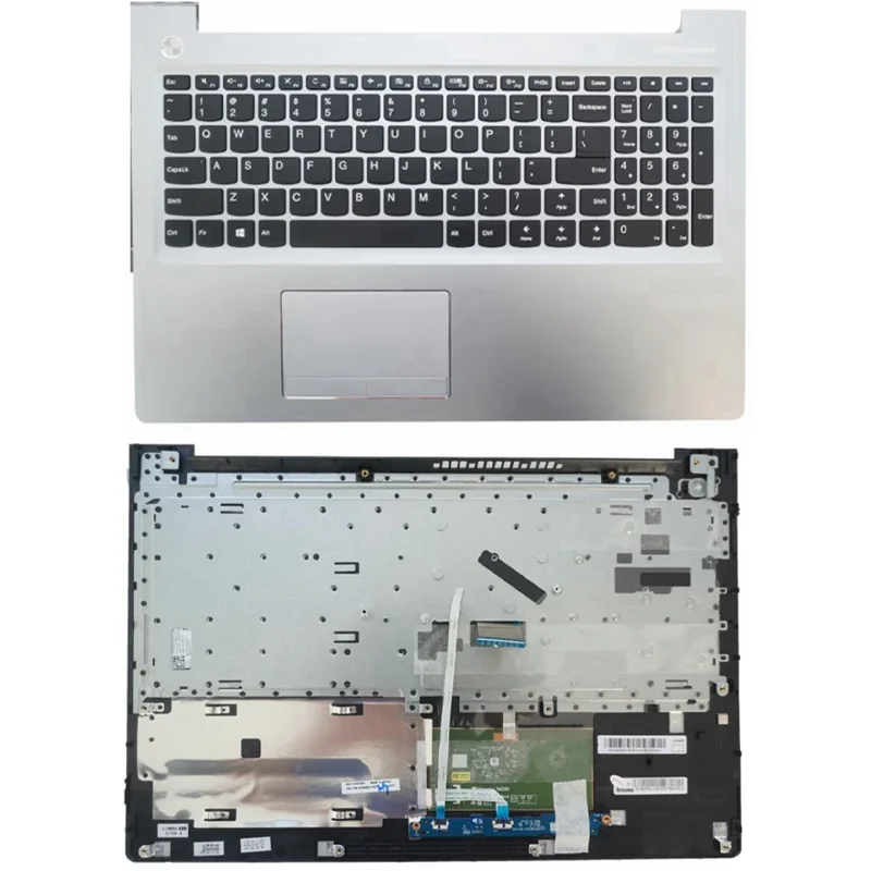 

New Laptop Parts for Lenovo IdeaPad 510-15 510-15ISK 510-15IKB Upper Case Palmrest Cover Keyboard Backlight Touch Metal English