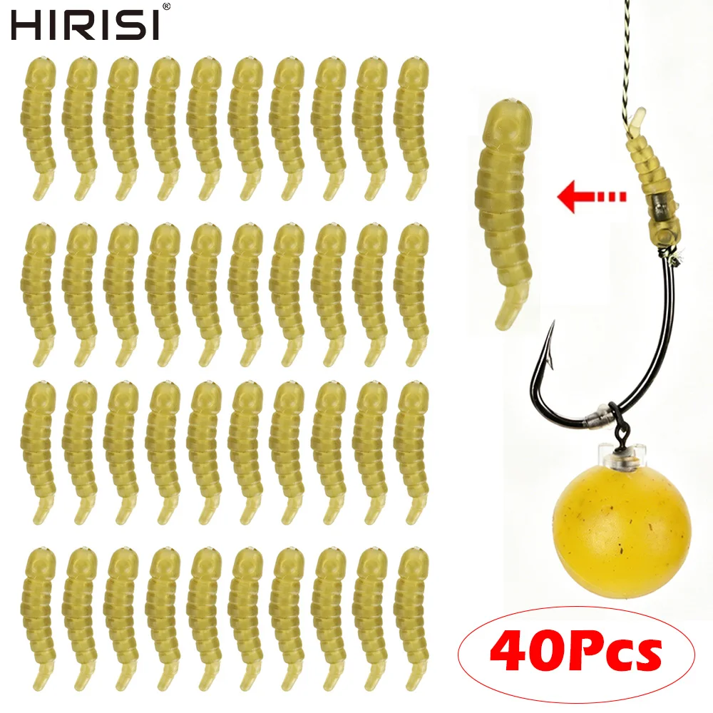 Hirisi AG196 40 шт. Изогнутые крючки-фиксаторы для карповой ловли, направляющие для лески, втулки для оснастки Hair Rig, аксессуары для рыболовных снастей