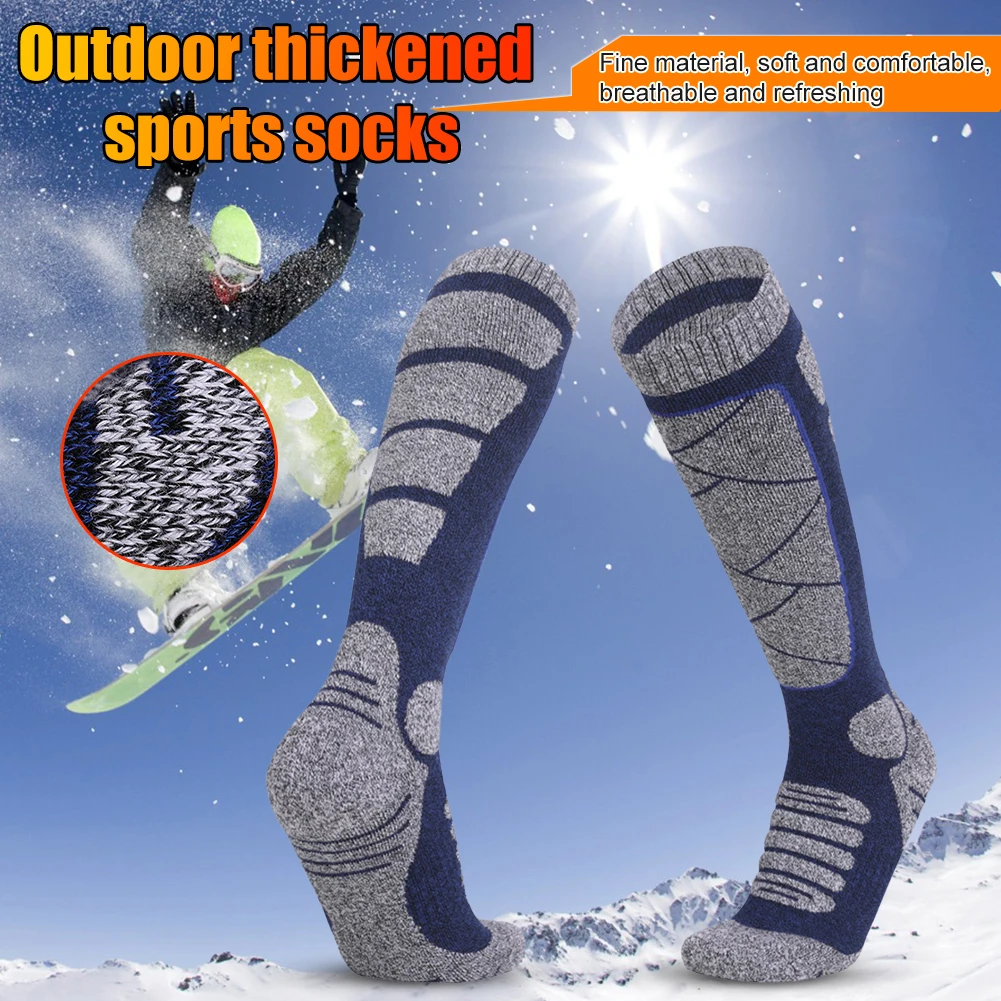 1 Pair Merino Wool Thermal Socks Men Women Winter Long Warm Compression Socks For Ski Hiking Snowboarding Climbing Sports Socks