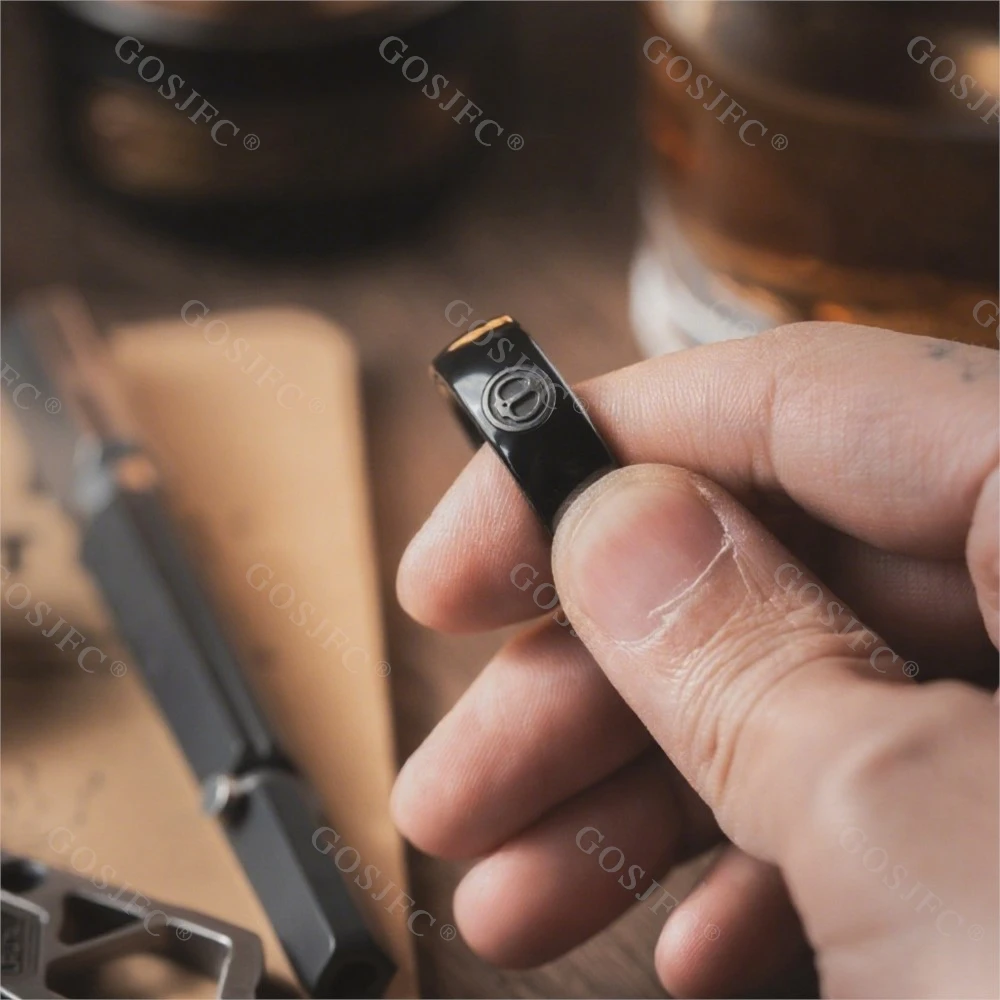 LAUTIE Monteur I Zirkonium Legering Fidget Ring EDC Spy Wars Serie Ring Spinner Stress Relief Speelgoed Fidget Speelgoed Voor Volwassenen