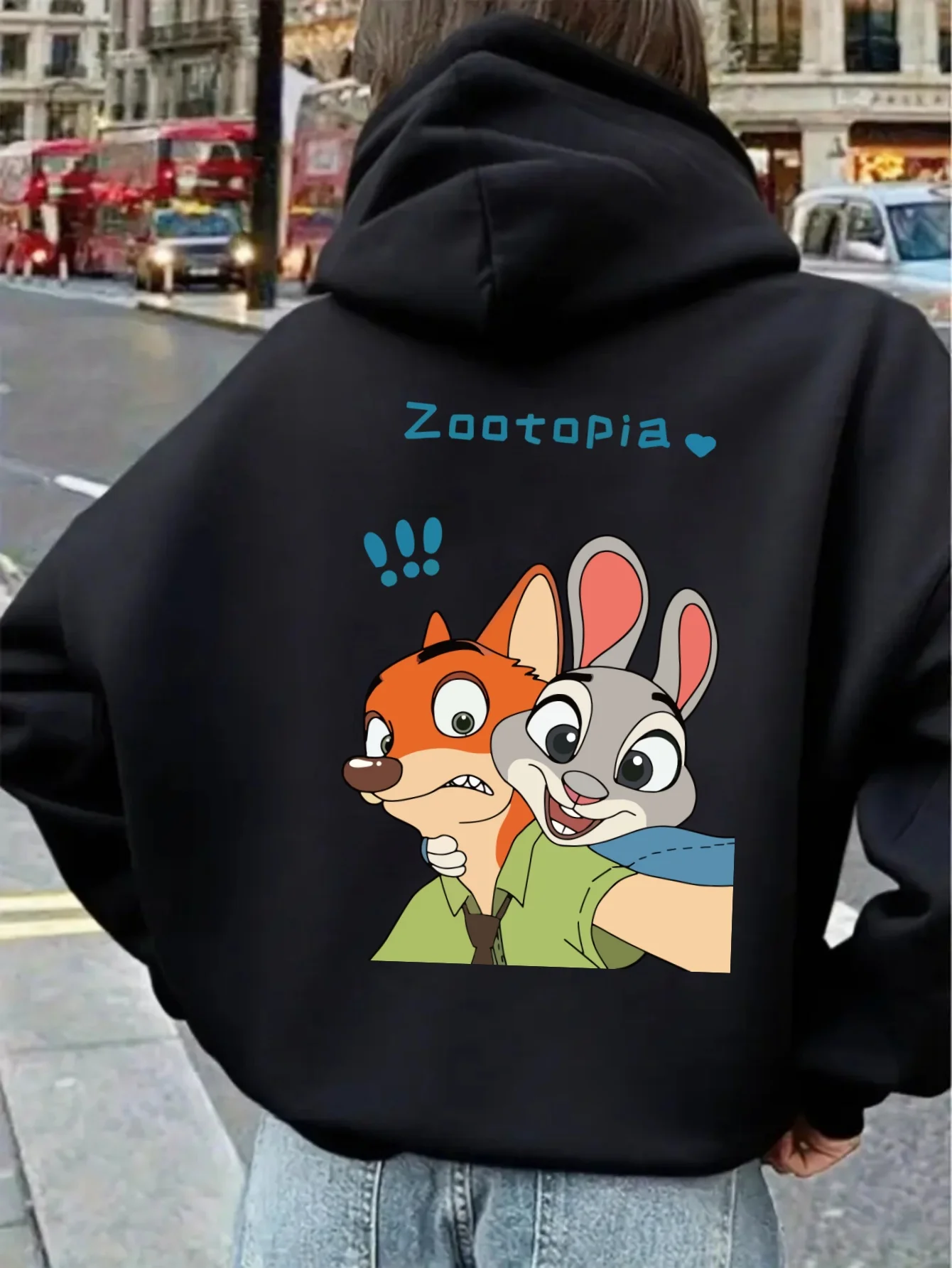 

Женская флисовая толстовка с капюшоном Disney Zootopia Judy, осенне-зимняя уличная одежда унисекс, свободная повседневная одежда большого размера