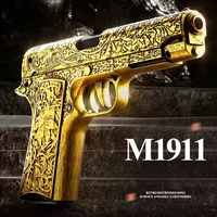 Shell Throwing Pistol Carving 1911 Continuous Firing Airsoft Blowback Empty Hanging Toy Gun Outdoor CS Weapon for Boys Adult