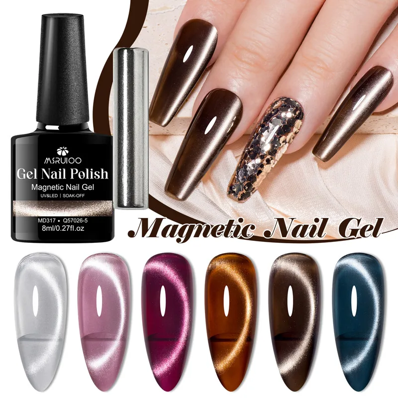 

7/9pcs Maillard Cat Magnetic Gel Nail Polish Set Moonlight Magnetic Gel Semi Permanent Soak Off UV Gel Varnish Nail Supplies DIY