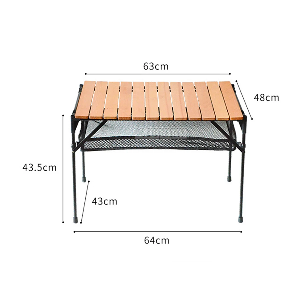table-pliante-tactique-de-camping-en-hetre-table-roulante-en-bois-massif-avec-poche-de-rangement
