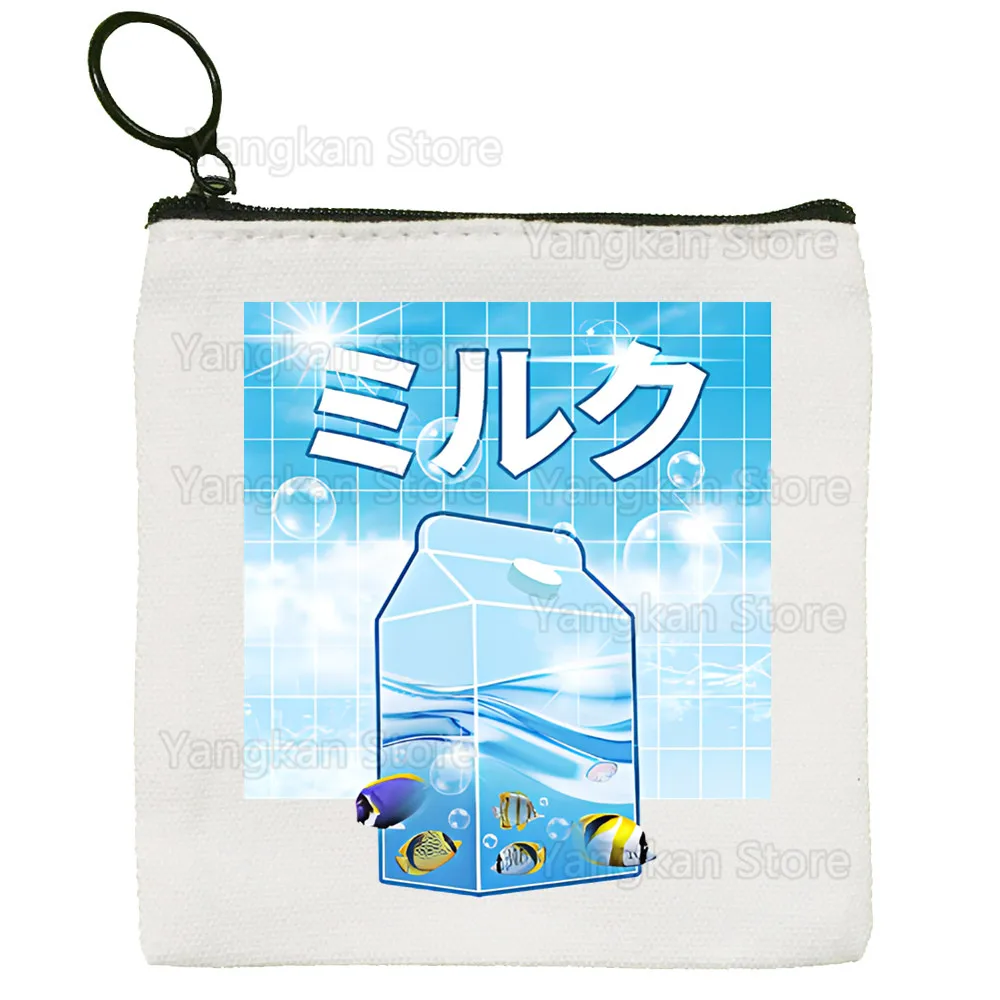 Frutiger Aero Canvas Coin Purse Clutch Cloth Coin Purse Student Case Customization