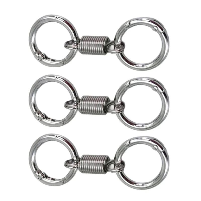 3 Pack Metal Key Holder Corrosion Resistant Key Chain Rustproof Climbing Hook Keyring Simple Key Pendant Alloy Material