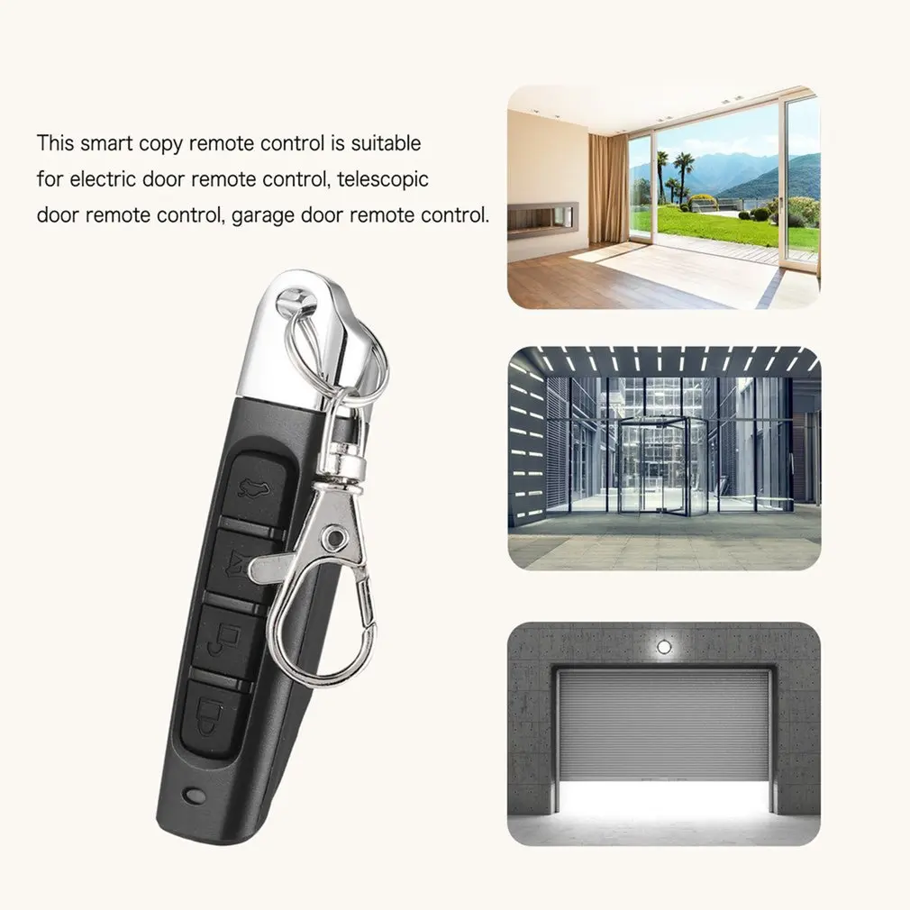 433MHZ Clone Fixed Learning Code Cloning Remotes Control Duplicator Clone 4 Buttons Garage Command Opener for Garage Door