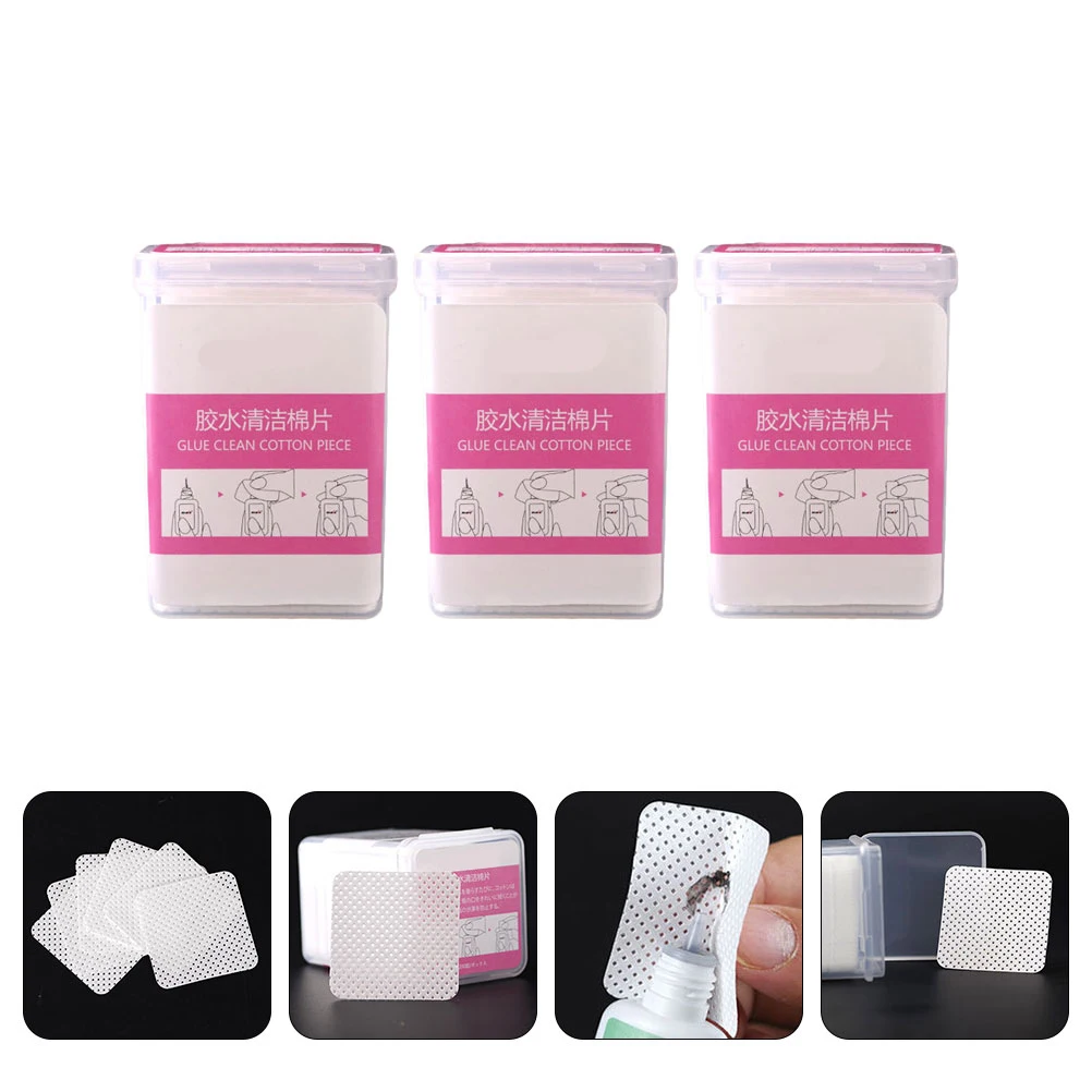 

Eyelash Extension Wipes Cleansing Pads Glue Residue Remover Non-Woven Fabric Lash Cleaner Wipes For Travel Nail Polish