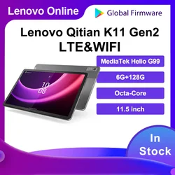 Global Rom Lenovo Tablet Qitian K11 Gen2 11.5 inch LTE/WIFI 2000*1200 Resolution MTK MT8781 7700mAh 3.5mm Headphone Jack