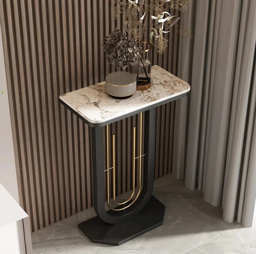 

*Modern Living Room Floor to Ceiling Shelf Foyer Table