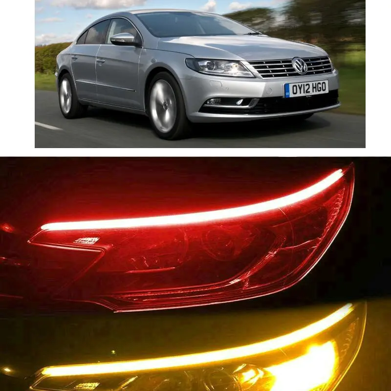 

30cm 45cm 60cm Startup Scan Flow turn signal Light For VW bora Caddy CC crafter phaeton routan scirocco sharan eos fox