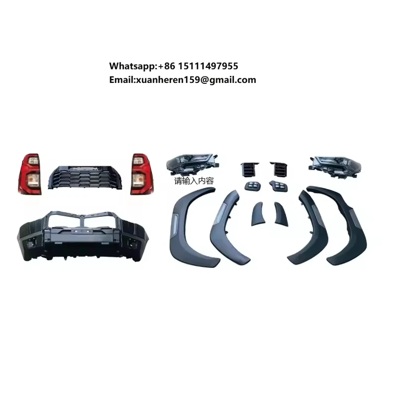 

Tundra Style Front Bumper Body Kit For Toyota Hilux Revo Rocco 2016-2019 4x4 Offroad Pickup Facelift Upgrade Accessories