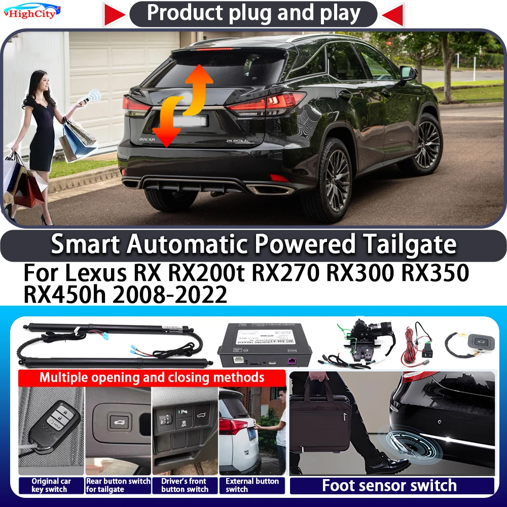 

For Lexus RX RX200t RX270 RX300 RX350 RX450h 2008-2022 Smart Automatic Powered Tailgate Key Trunk Lift Close Kit Power Tailgate