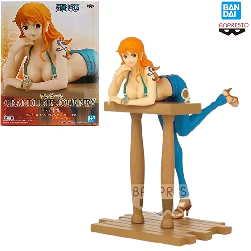 Original Auf Lager BANDAI BANPRESTO GRANDLINE JOURNEY Nami Liegen Haltung Desktop Ornamente Anime Figur Nudel Stopper Figur