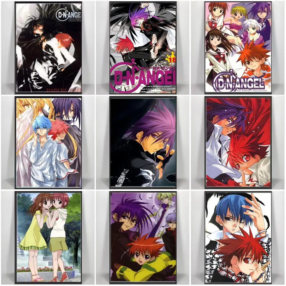 Classic Anime D-D N ANGEL Poster  Self-adhesive Art Waterproof Paper Sticker Coffee House Bar Room Wall Decor
