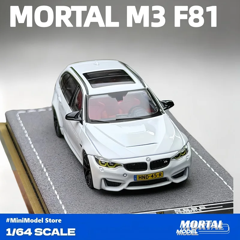 MORTAL 1:64 M3 F81 Touring Pearl White Abu Dhabi Blue Diecast Model Car