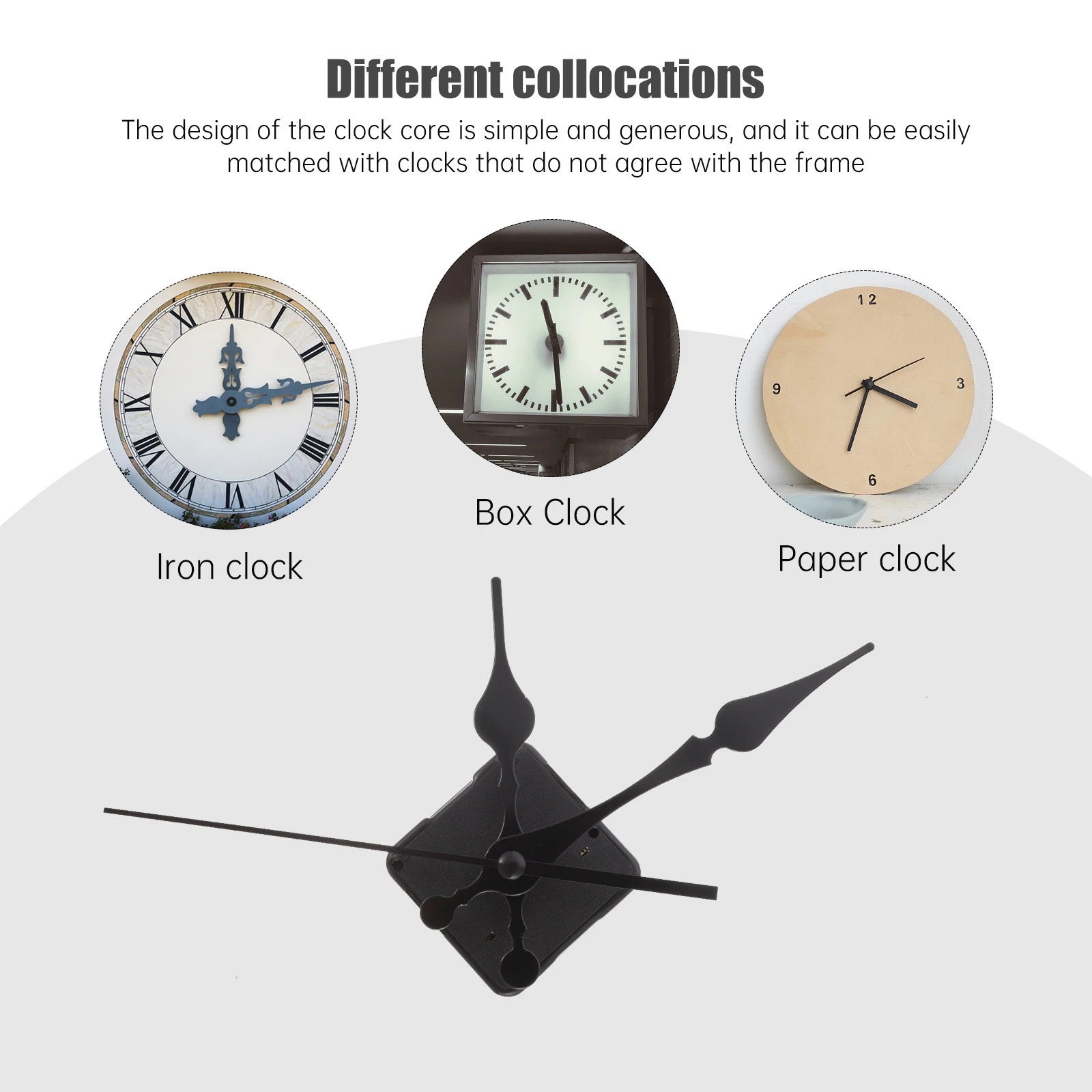 

2 Sets Clock Movement Kit Durable Plastic Replacement Mute DIY Home Clock Parts Mechanism Accessories Precise Timekeeping Eco