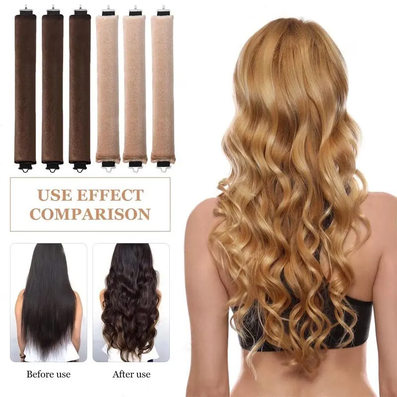 Heatless Hair Curlers Curling Rod Headband No Heat Hair Rollers Lazy Curls with Hook Sleeping Soft Flexi Rod Hair Styling Tools image 6