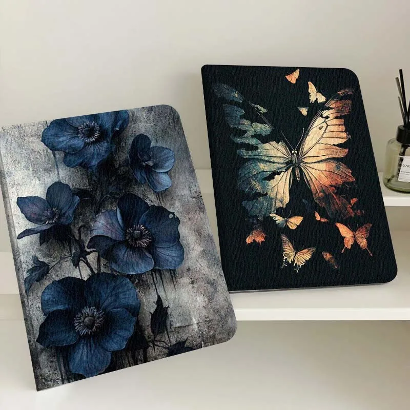 

Dark Floral Art Design Gift Tablet Case For Samsung Tab Galaxy S6 S11 A A7 A8 A9 A11 10.1 10.4 10.5 Plus Lite