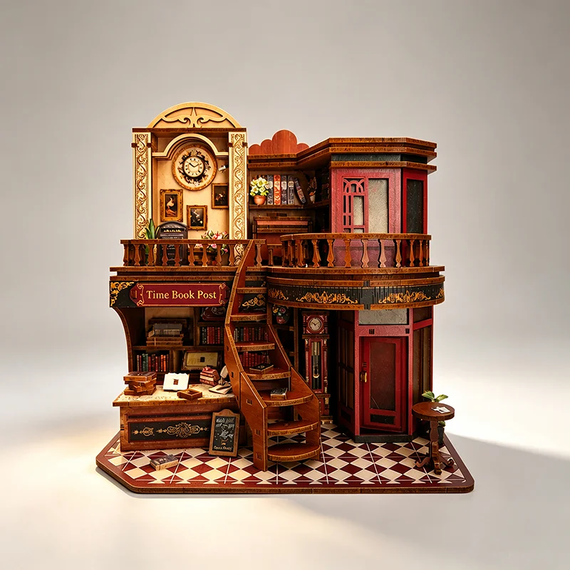 Wooden 3D Puzzle DIY Kit Hand-Assembled Educational Toy Gift for Kids Adults Craft Lovers