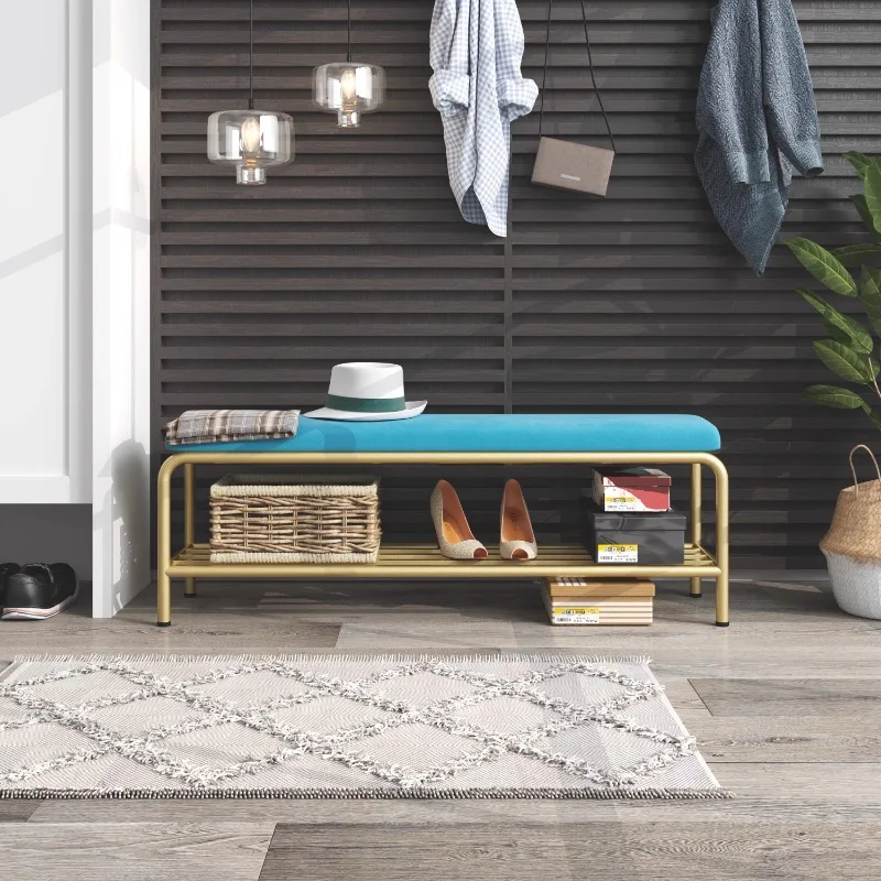 Entrance shoe change stool Nordic home door entrance fitting room bench narrow light luxury storage shoe stool