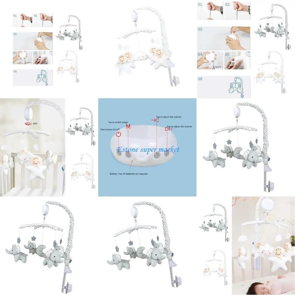 090B Âm Nhạc Chuyển Động Nôi Bé Động 35 Bài Hát Chuyển Đồ Chơi Khung Có Thể Tháo Rời