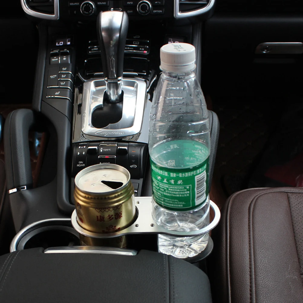 

Dual Cup Holder Lightweight Sturdy ABS Material Fits 5 to 7 cm Diameter Portable Beverage Stand Car Drink Mount Two Holes Design