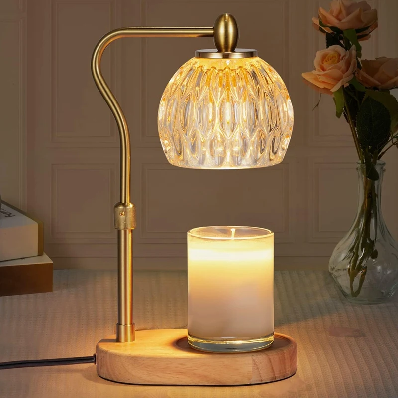 Candle Warmer, Candle Warmer Lamp With Timer & Dimmer Candle Warmer Height Adjustable Scented Candles US Plug