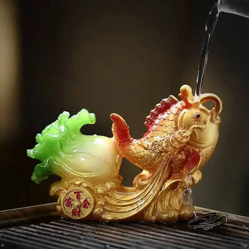 Water-activated Color-changing Tea Pet Hundred Wealth and Prosperity Tea Art Ornament Office Decoration Tea Table Tea Desk