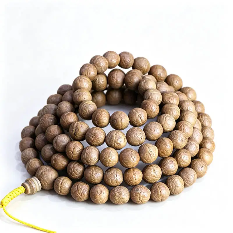 Fine Hand-picked Real Nepal Phoenix Eye Bodhi 108 Prayer Beads Mala 14-15mm Bodhi Beads Necklace BRO787