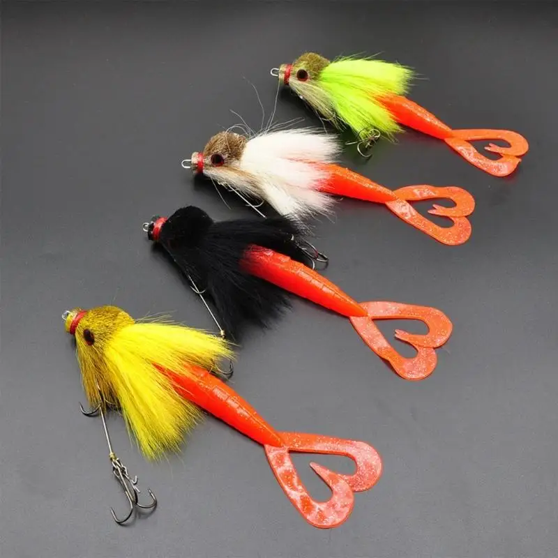 

Tear Resistant Fishing Baits Realistic Appearance Soft Lures with Furry Exterior Strong Construction For Extended Use 24BD