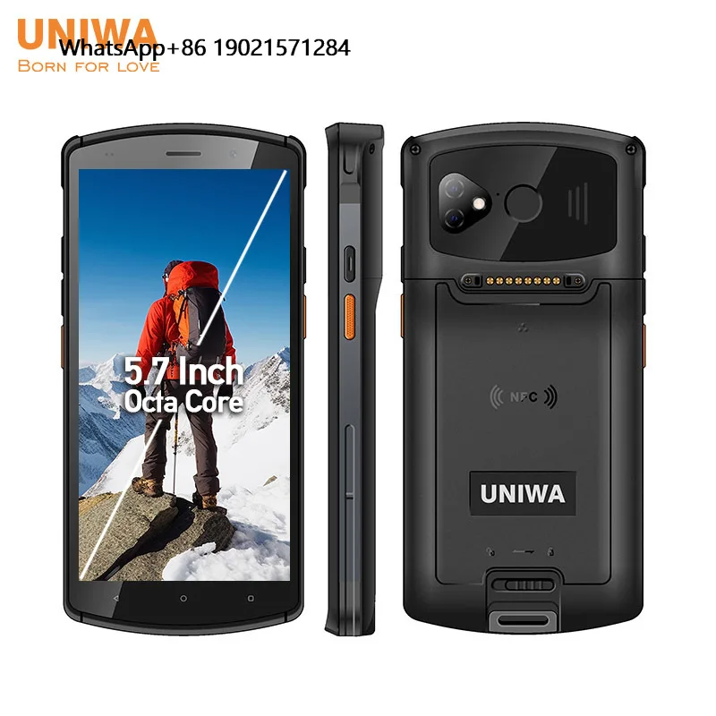 UNIWA V7S 4G Rugged PDA with Fingerprint Unlock and Newland 2D Scanner in Stock