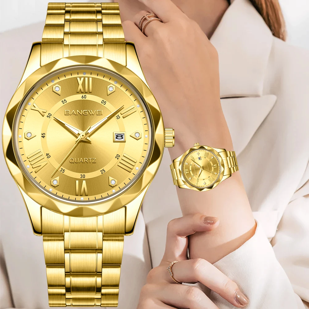 LIGE Classic Quartz Watch For Women Fashion Creative Six Diamond Pointer Design Women Watch Top Brand Luxury Waterproof Watches