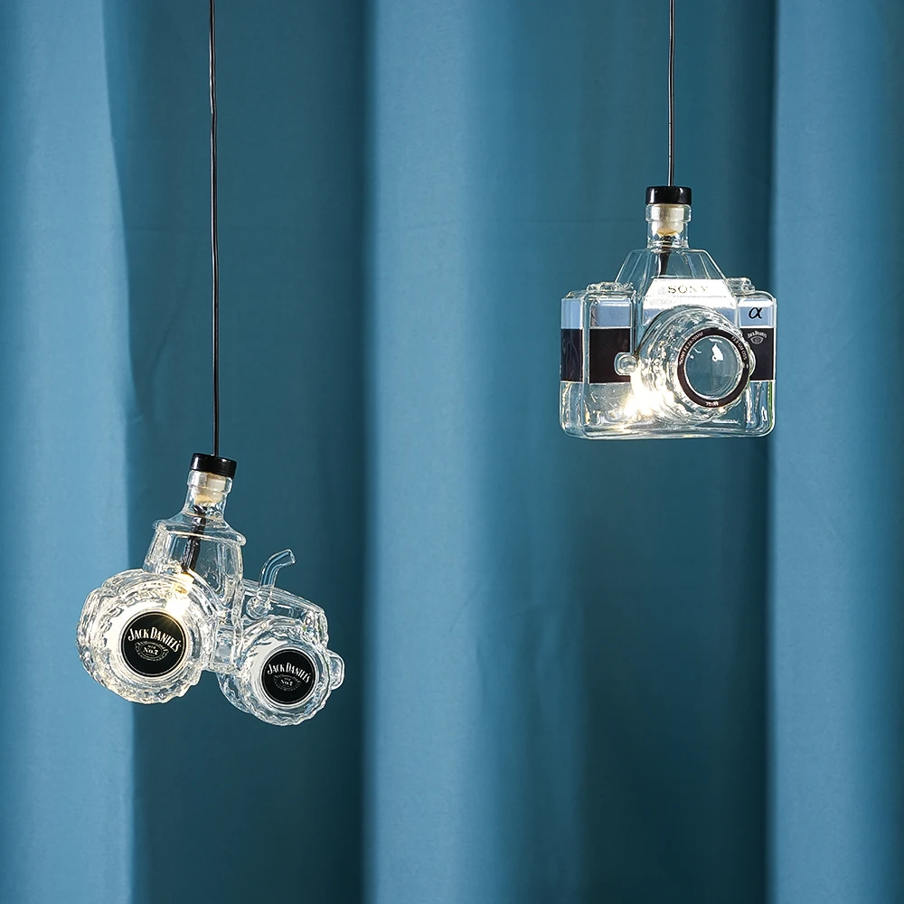 

Ретро промышленный лофт, подвесные светильники для бутылок вина, ресторан, кафе, бар, стеклянный подвесной светильник, магазин одежды, блеск, внутреннее освещение