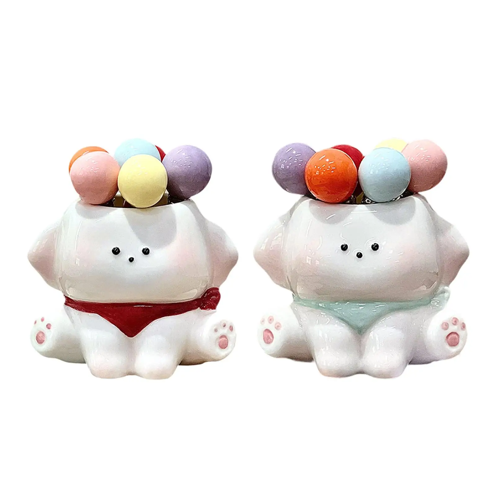 

Fruit Forks with Ceramic Puppy Holder,Decorative,Home Decor,Stylish,Food Picks,Desserts Forks Cute for Desserts Fruit Snacks