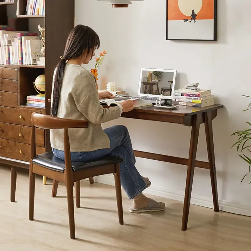 Solid Wood Table for Students Nordic Simple Desk for Reading Small Family Dining Table Laptop Household